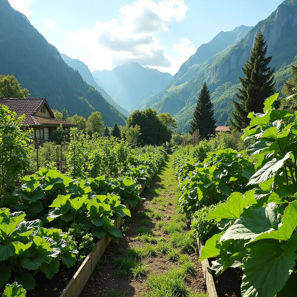 Permaculture garden at the retreat site